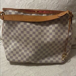 Louis Vuitton Damier Azur Shoulder Bag - Tan and Cream